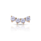 Diamonfire Single Four Stone Crawler Stud Earring