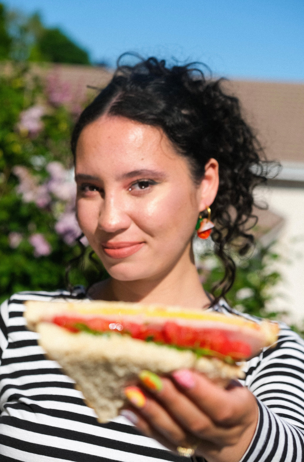 BLT Sandwich Hoop Earrings