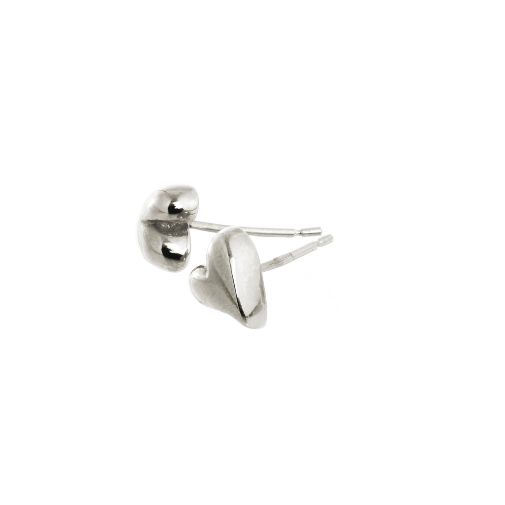 Simply Heart Silver Stud Earrings