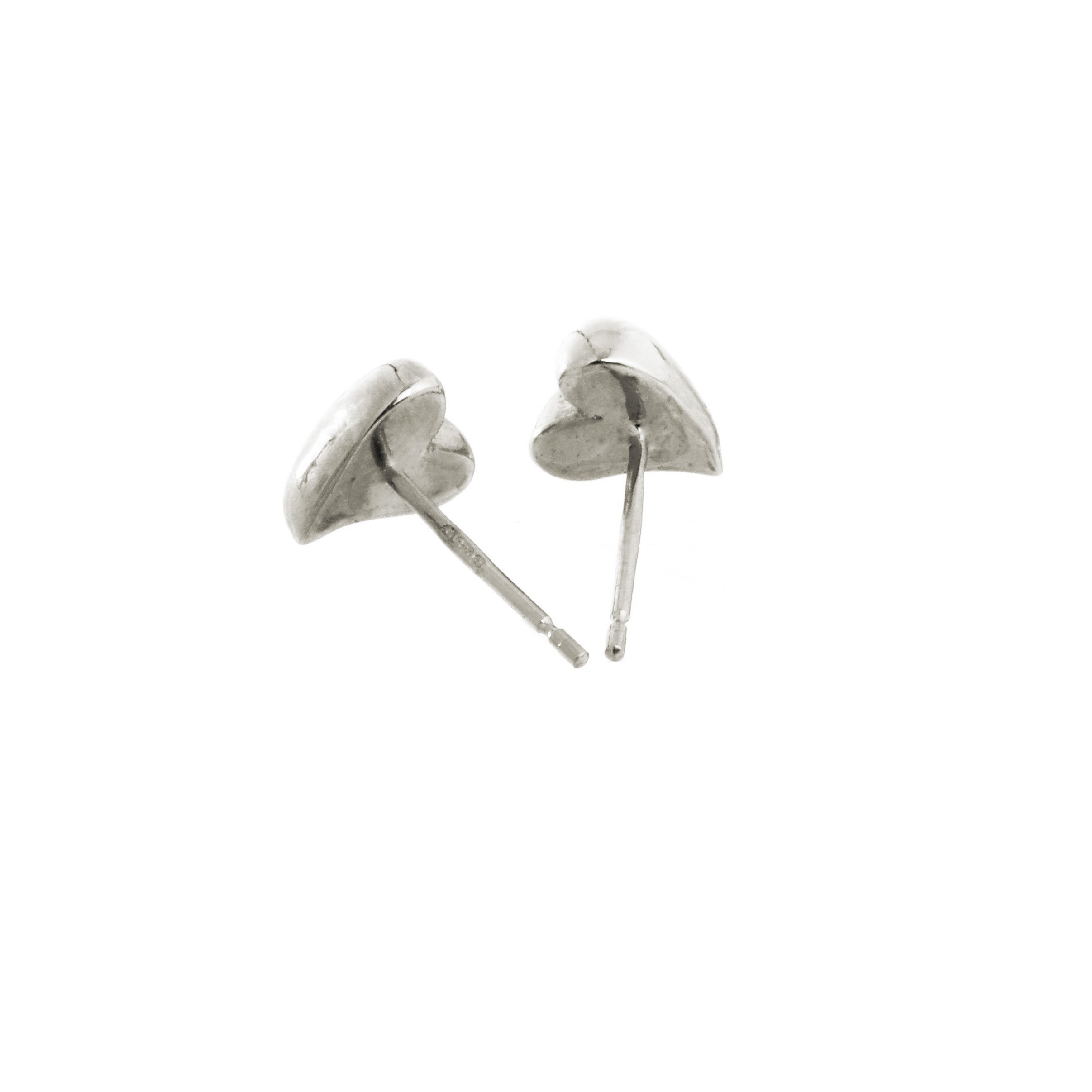 Simply Heart Silver Stud Earrings