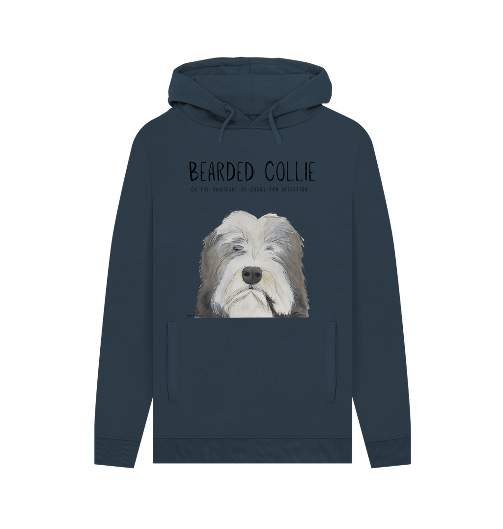 Unleash the Hairicane: Bearded Collie Men’s Hoodie