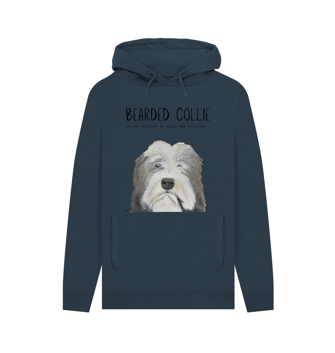 Unleash the Hairicane: Bearded Collie Men’s Hoodie