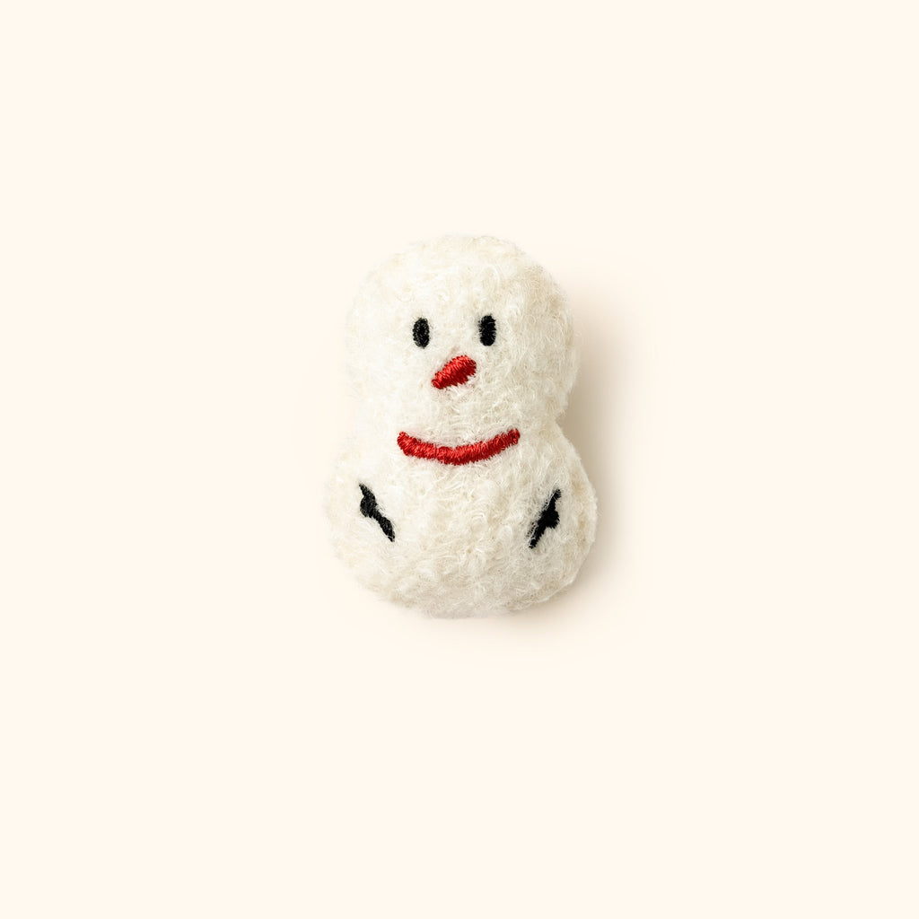 Daily White | Snowman Woollen Brooch