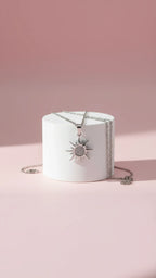 Pavé Crystal Sun Pendant Necklace