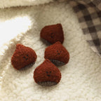 Daily White | Chestnut Woollen Brooch