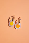 Boiled Egg Hoop Earrings