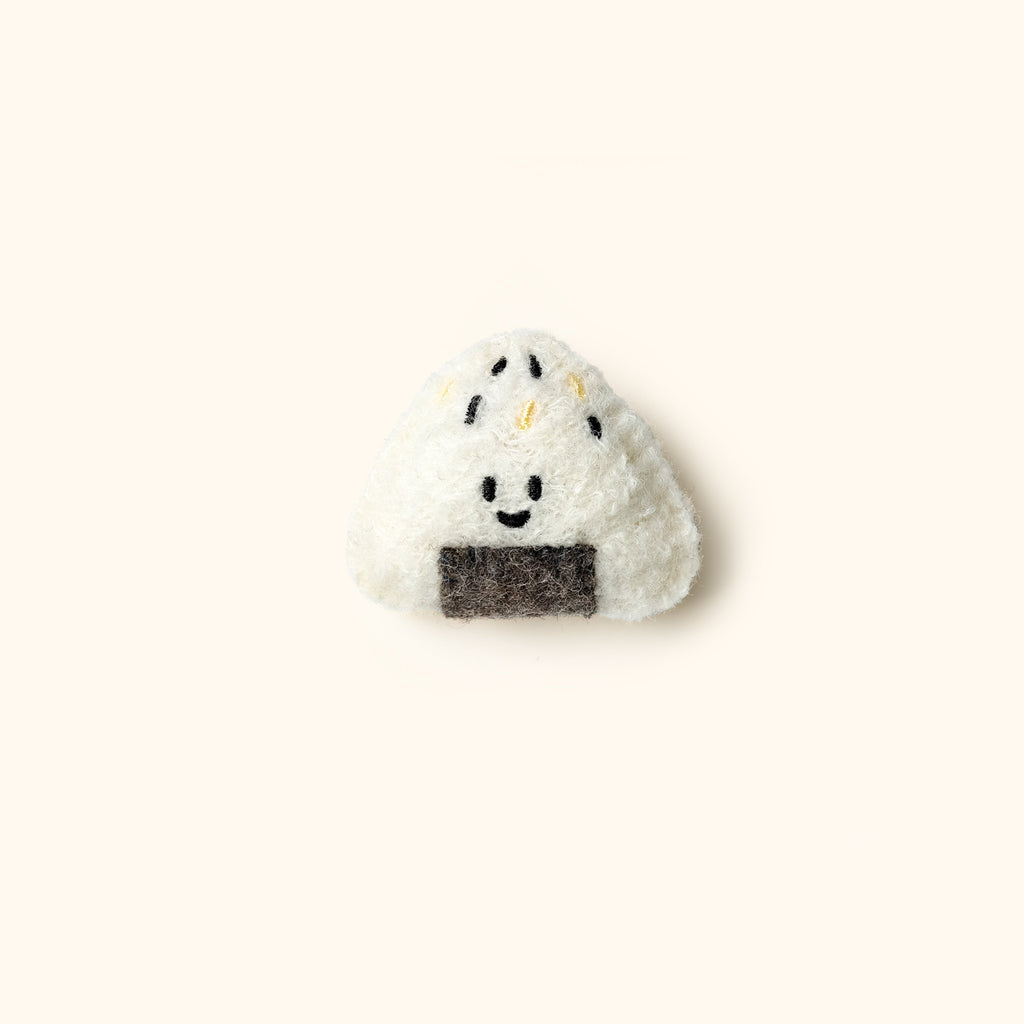 Daily White | Onigiri Woollen Brooch