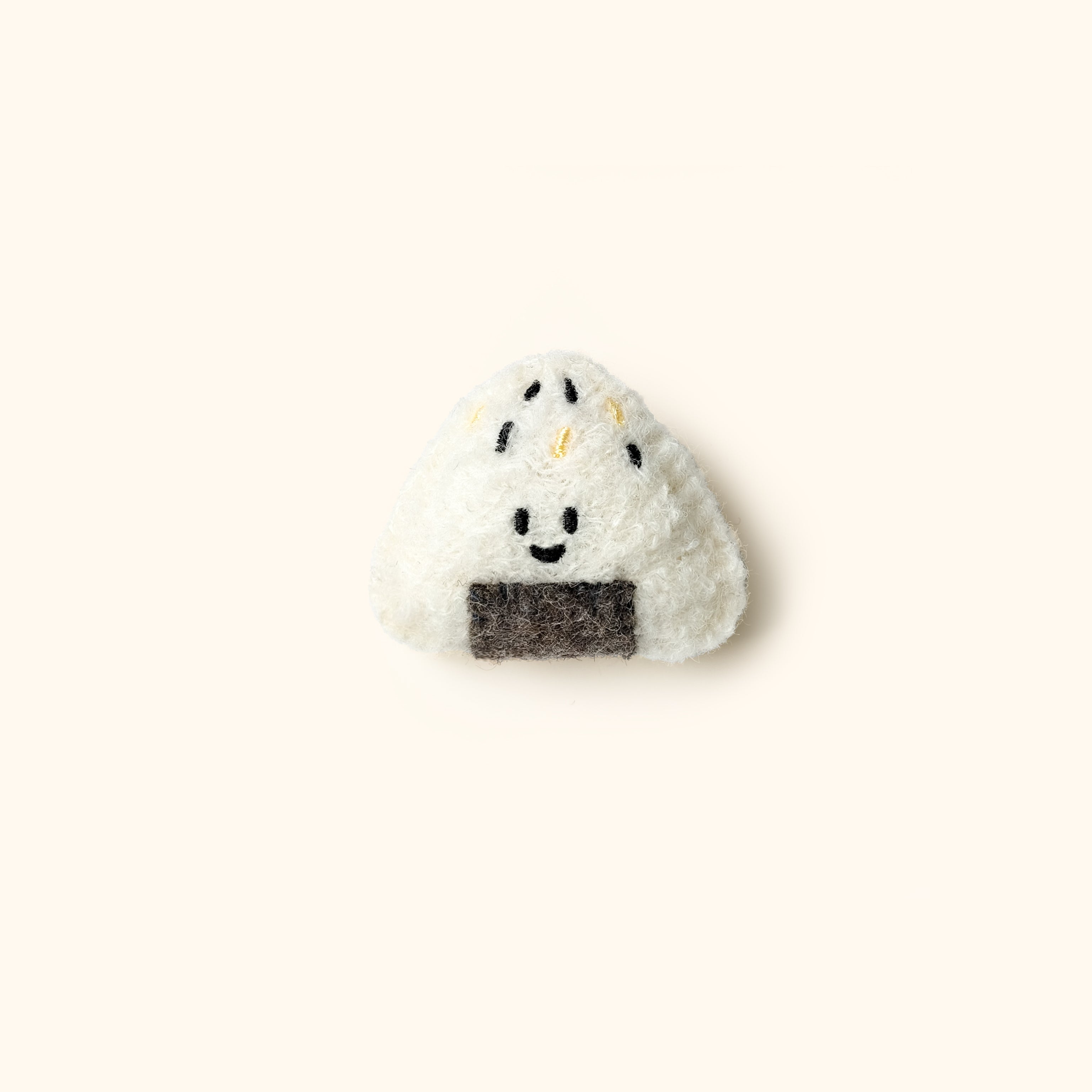 Daily White | Onigiri Woollen Brooch