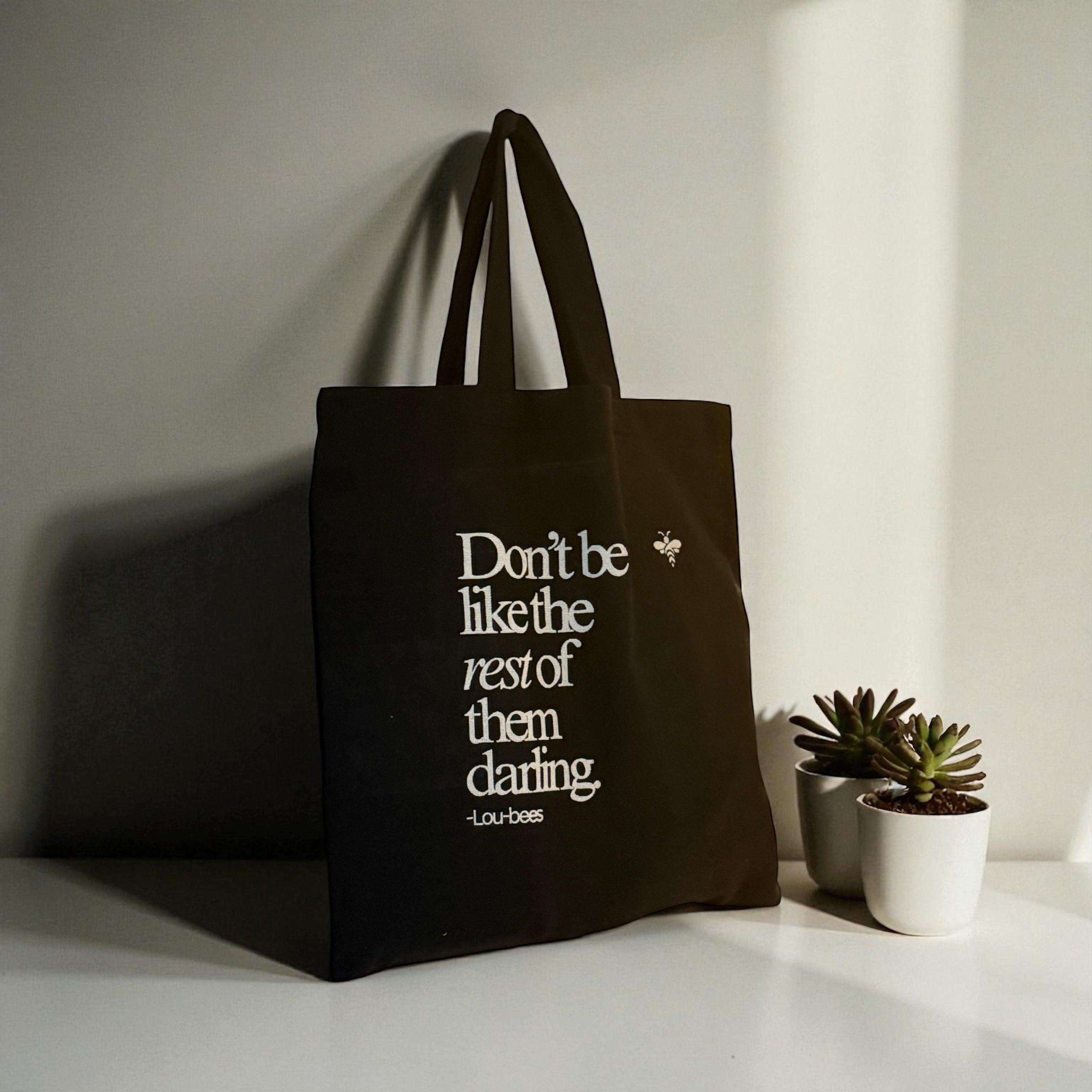 Hand Printed Lunch Tote Bag