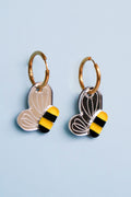 Bee Hoop Earrings