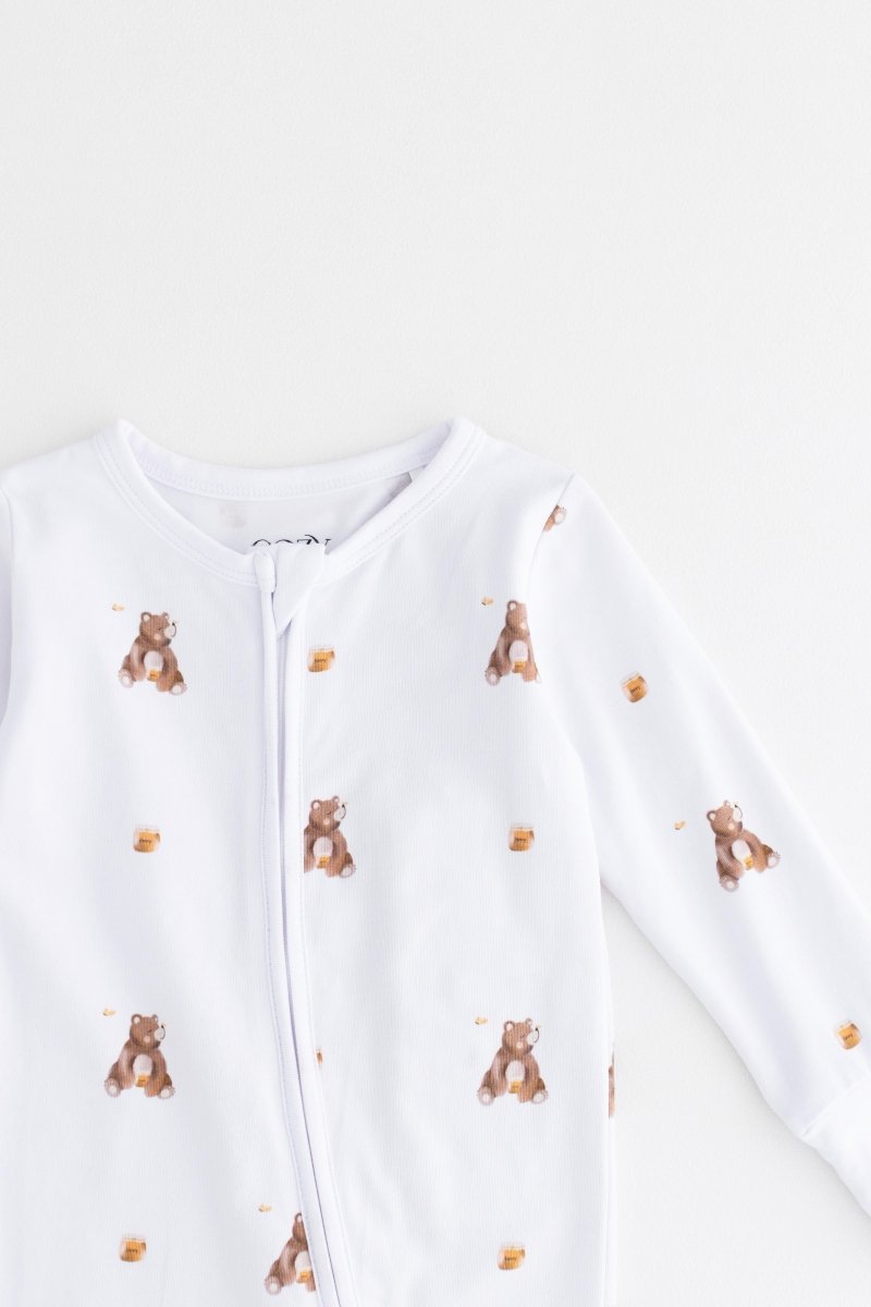 Bear Cotton Zip Sleepsuit One Piece