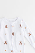 Bear Cotton Zip Sleepsuit One Piece