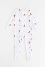 Bear Cotton Zip Sleepsuit One Piece