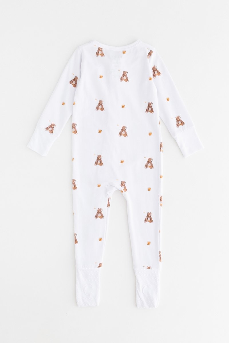 Bear Cotton Zip Sleepsuit One Piece