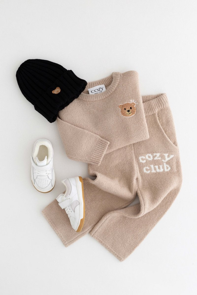 The Cozy Cub Knit Set Taupe Brown