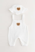 The Bear Set Hat & Romper White