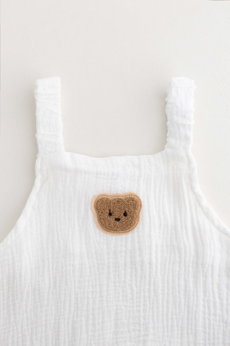 The Bear Set Hat & Romper White