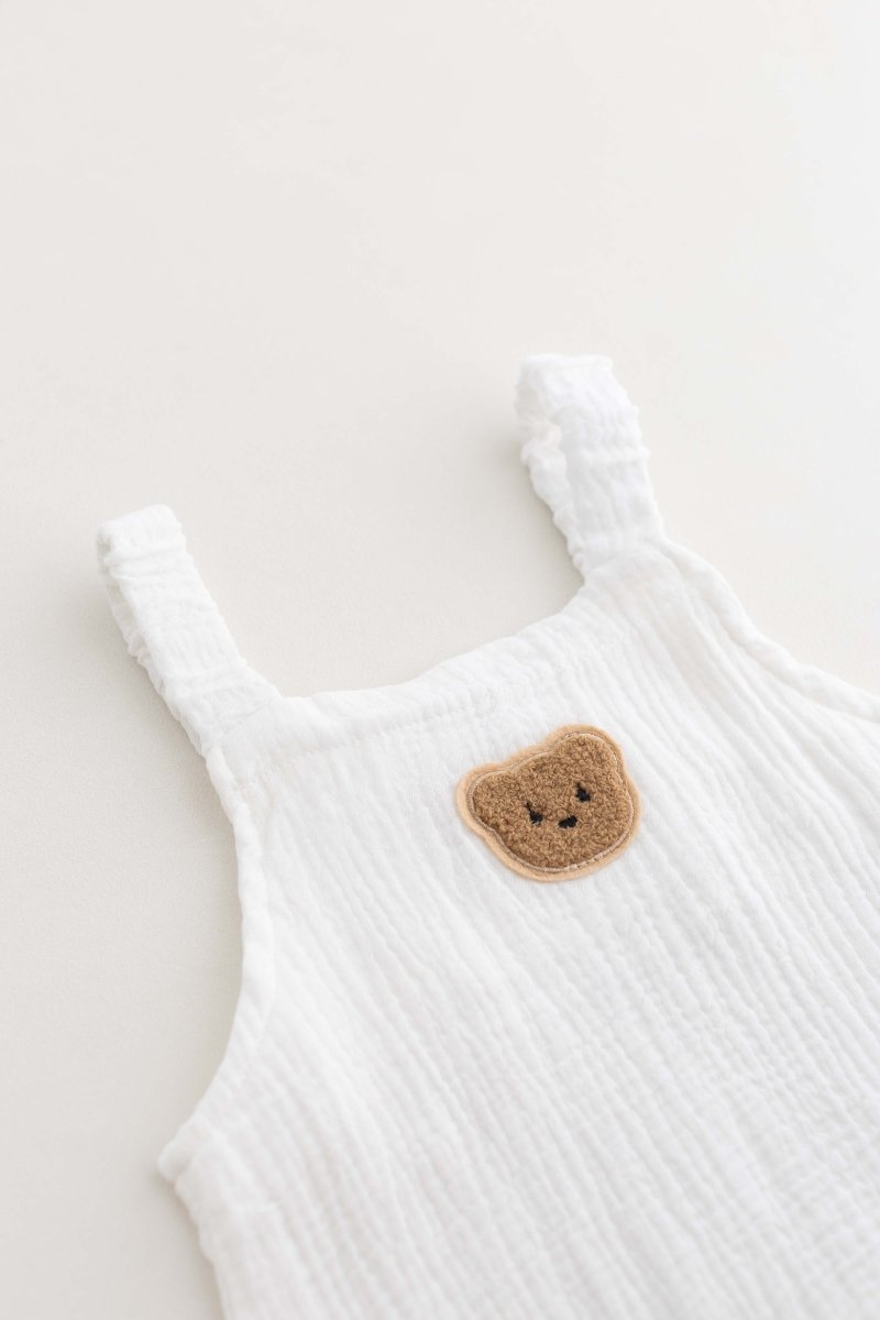 The Bear Set Hat & Romper White