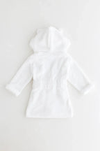 COZY Bear Hooded Dressing Gown Bear Ears - White