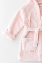 COZY Bear Hooded Dressing Gown Bear Ears - Pink