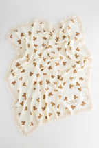 The Bear Muslin Frill Blanket Swaddle