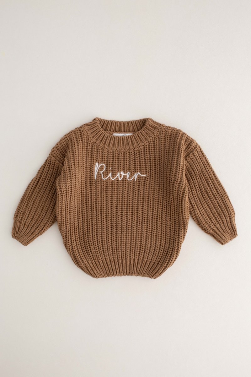 COZY Chunky Sweater | Toffee Personalised