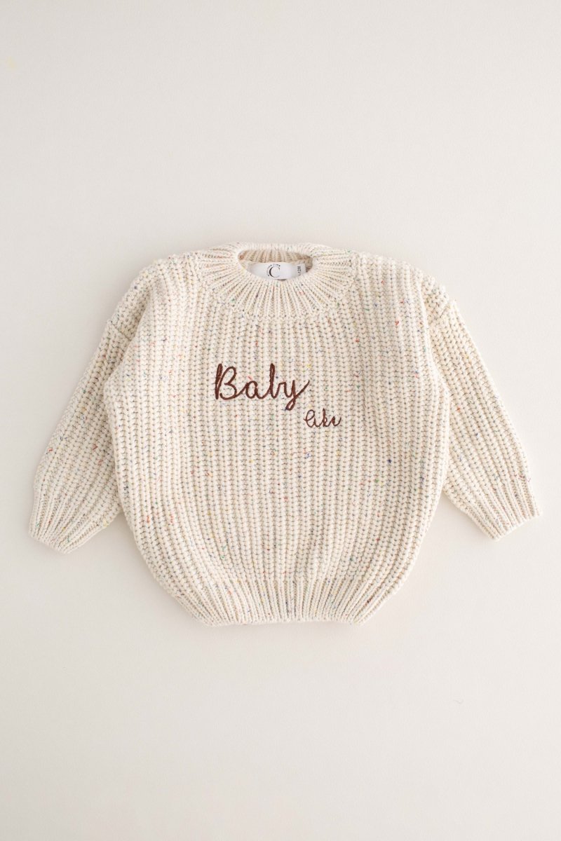 COZY Rainbow Speckle Chunky Sweater | Natural