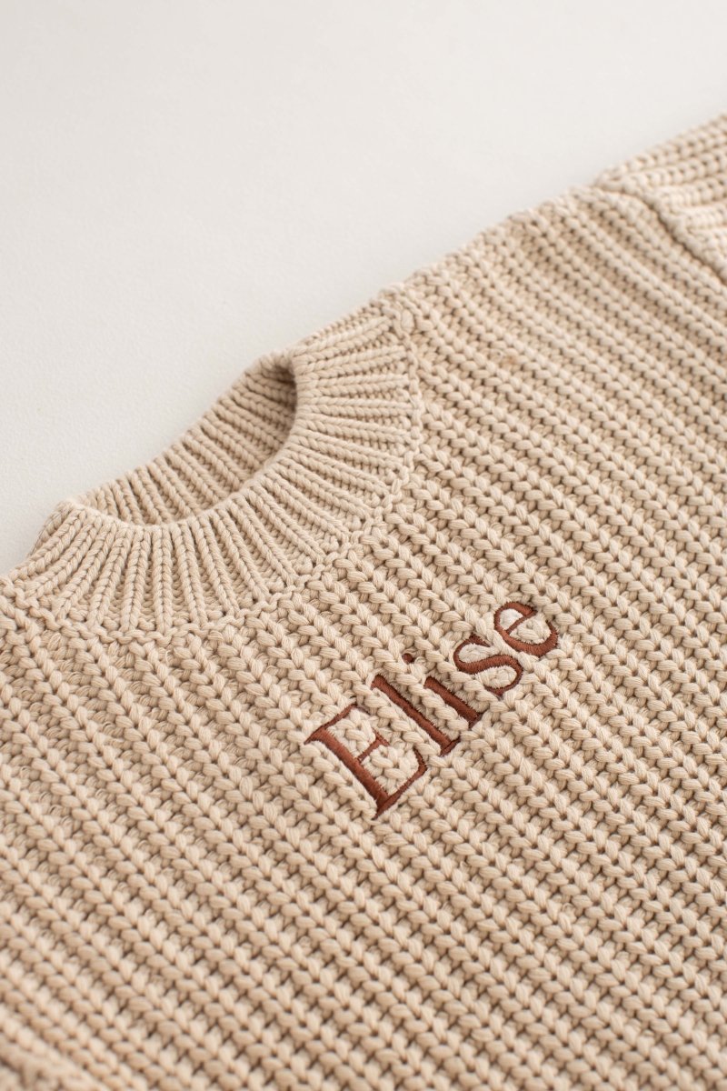 COZY Chunky Sweater | Almond Personlised