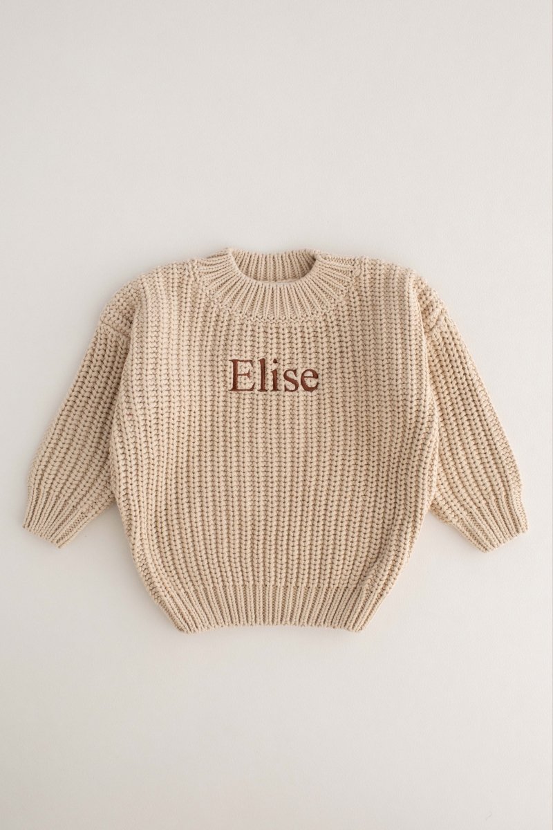 COZY Chunky Sweater | Almond Personlised