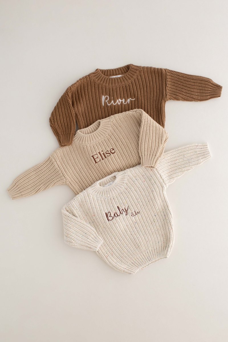 COZY Chunky Sweater | Almond Personlised