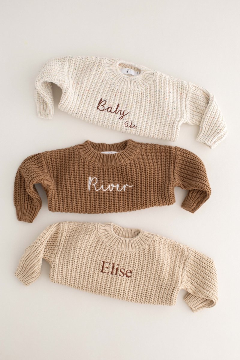 COZY Chunky Sweater | Almond Personlised