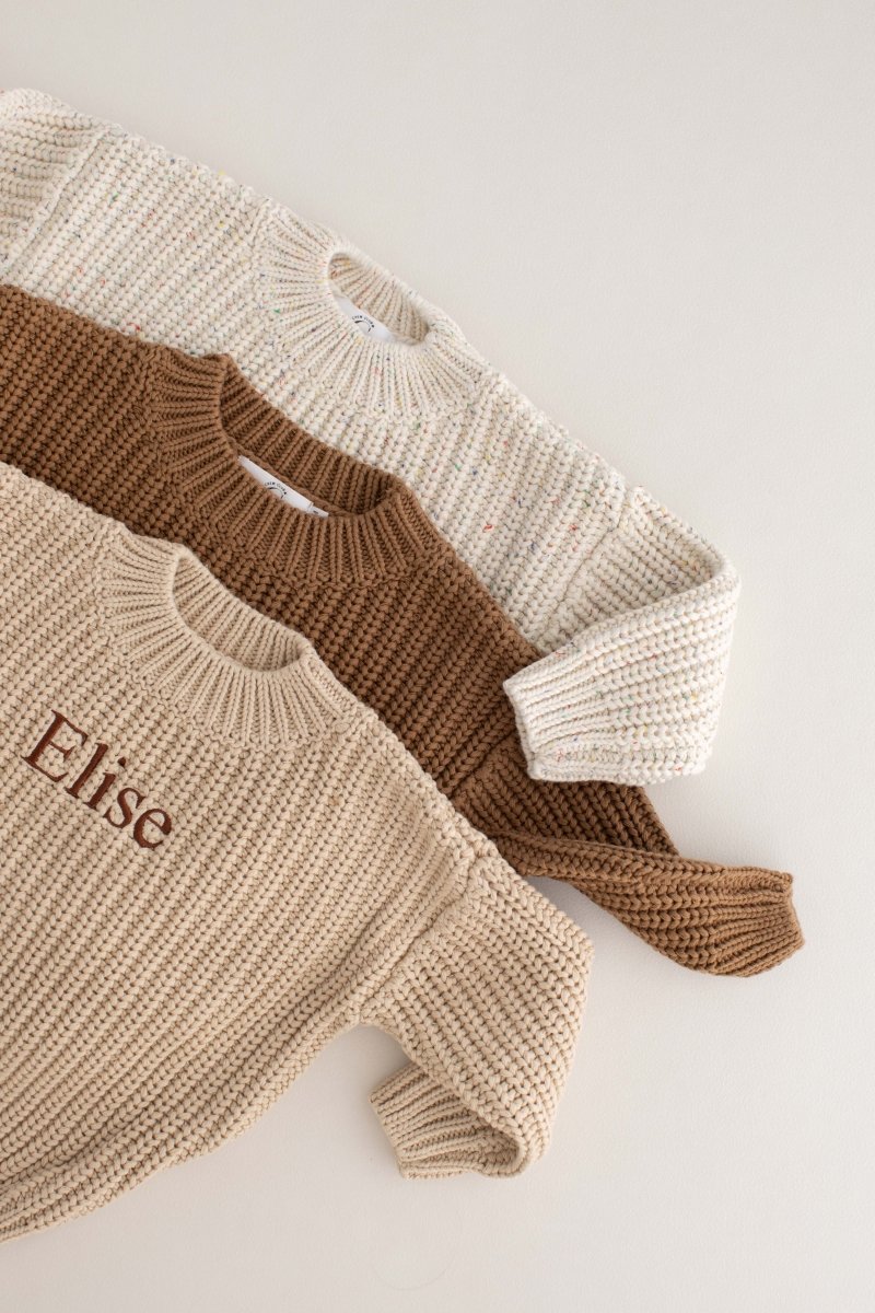 COZY Chunky Sweater | Almond Personlised