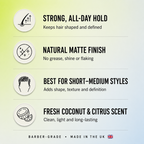 Matte Clay by Heist Labs - Strong Hold and Definition (100ml)