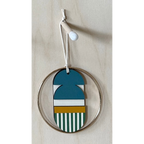 Small Geometric Wall Hanging - Mini Mid-Century Wall Art - Little Wooden Decoration - Contemporary Wall Decor