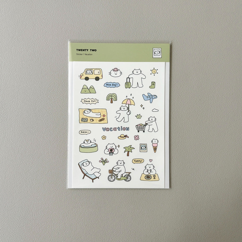 Twenty Two | Mini Kitty Summer Sticker