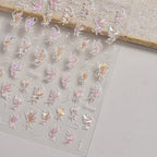 Hello Claws | Pink Flower 5D Nail Deco Sticker
