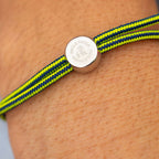 Rope Bracelet - Lime Green Stripe