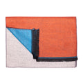 Orange, Blue & Grey Stripe Bamboo Scarf
