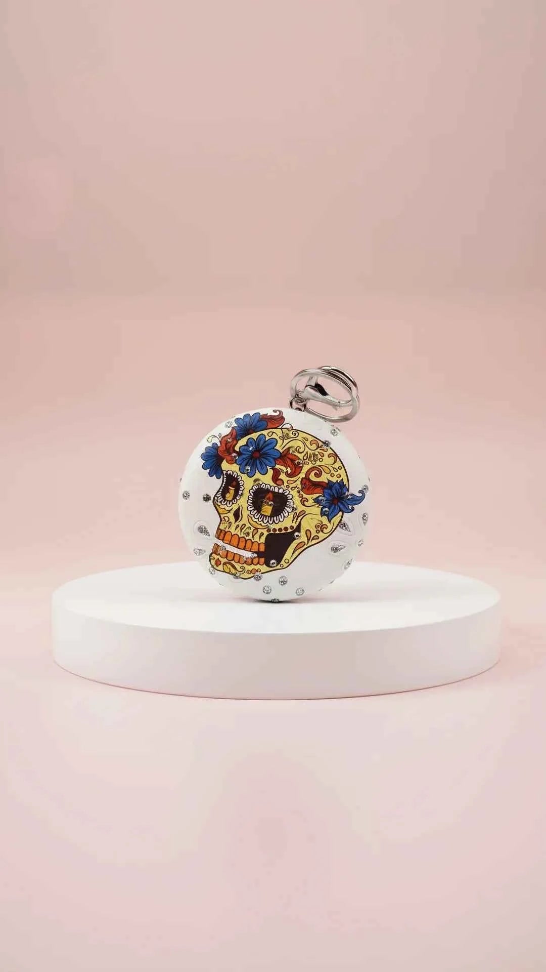 Sparkly Skull & Flowers Compact Mirrors Pack of 12