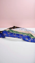 Flower Decor Shimmer Gold Foil Scarf Pack of 12