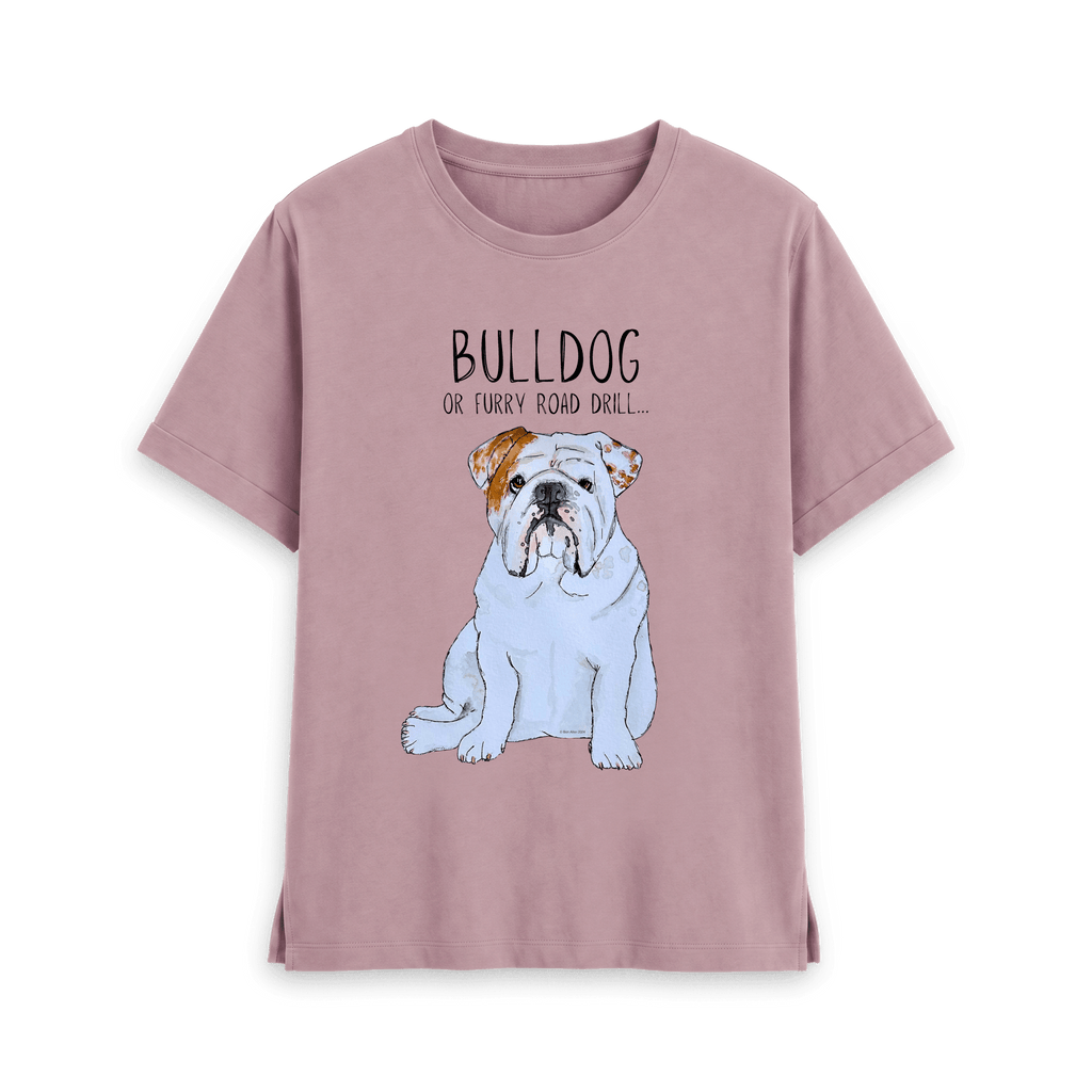 Bulldog Chic: Furry Road Drill Women’s Tee for Fierce Fashion!
