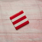 Fused Glass Coaster – Handmade Striped Bullseye Design by David Perry Glass & Ceramics (10cm-striped-dual-coloured-coaster-bullseye-collection)