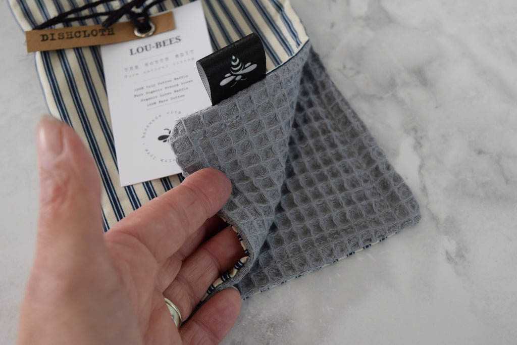 Navy Stripe Dish Cloth