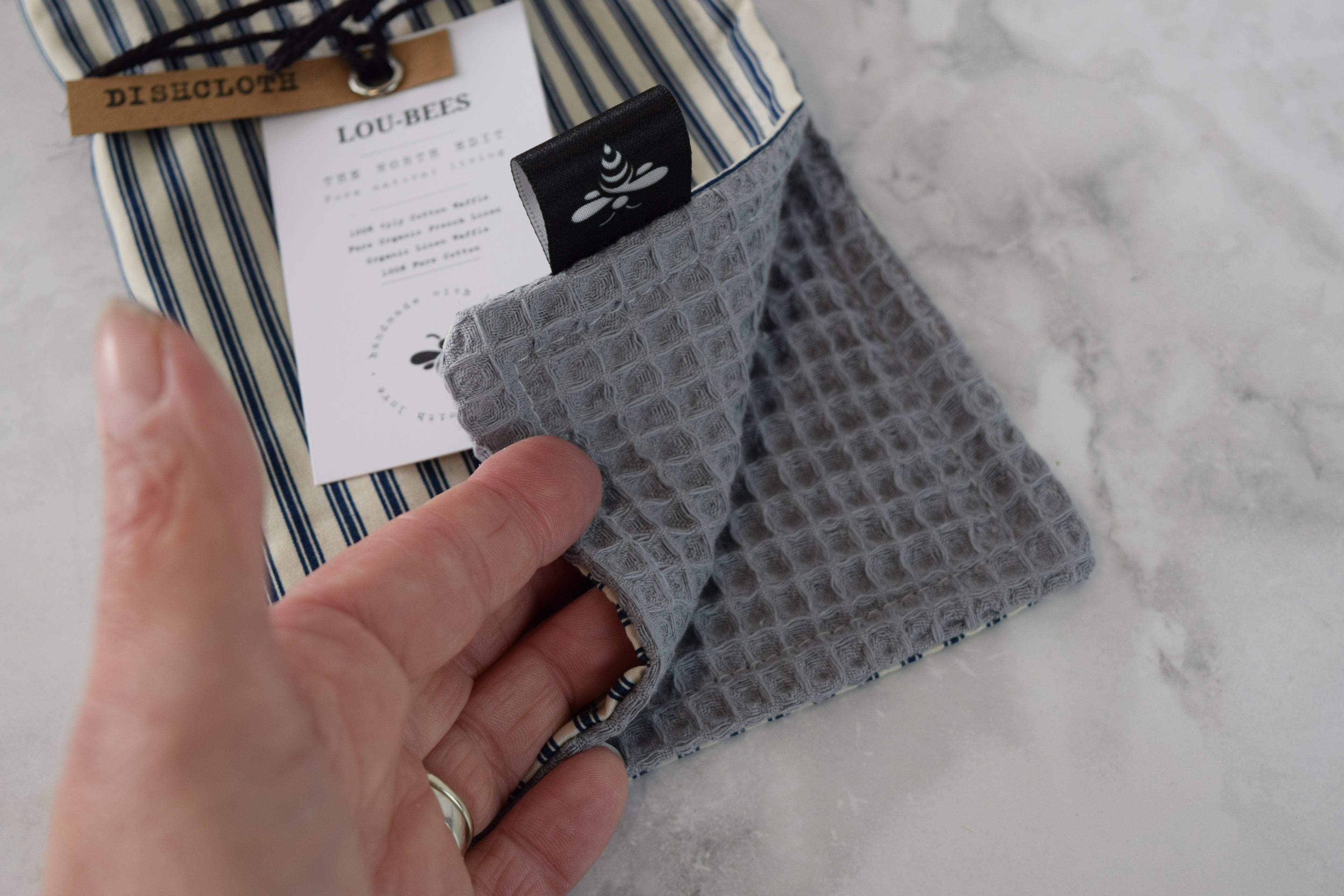 Navy Stripe Dish Cloth