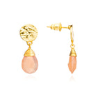 Classic Athena Kate Drop Earrings Peach Moonstone
