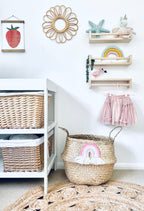 Pastel macrame rainbow basket - Extra Large