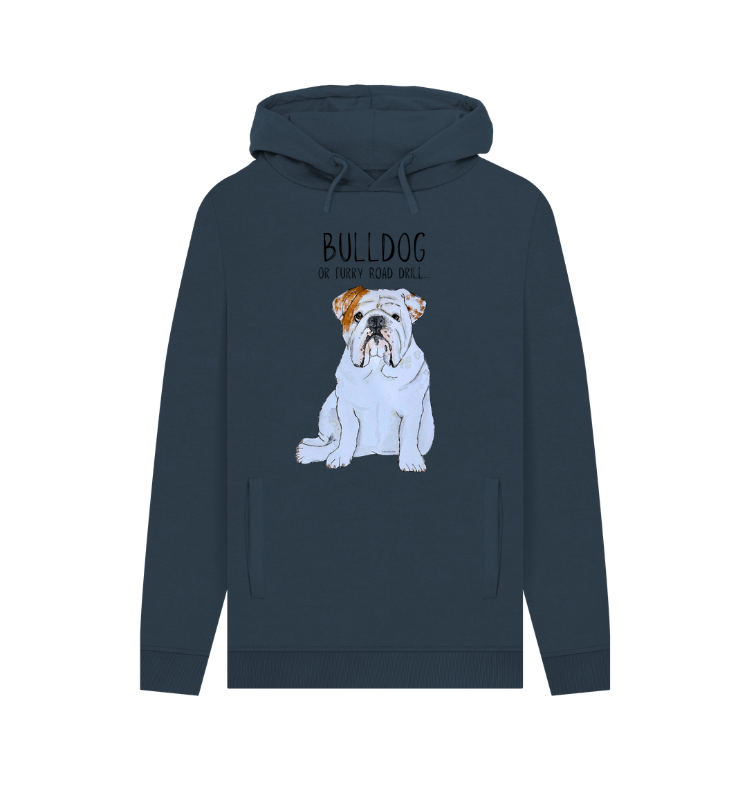 Bulldog Power: Furry Road Drill Men’s Hoodie for Ultimate Cool!