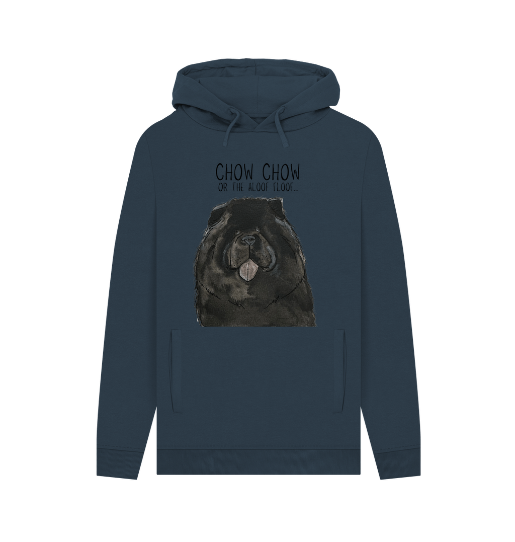 Black Chow Chow 'The Aloof Floof' Men's Hoodie – Stylish and Cozy