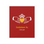 Fontaines DC - I Love You - Irish Claddagh (Red + Yellow)
