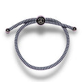 Rope Bracelet - Blue & White Zigzag